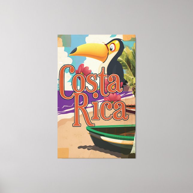 Toile Affiche de voyage vintage Costa Rica (Recto)