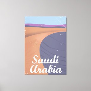 Toile Affiche de voyage vintage d'Arabie saoudite
