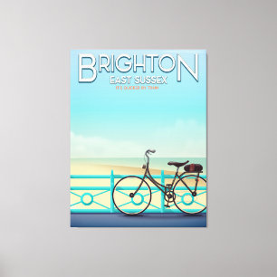 Toile Affiche de voyage vintage de Brighton, East Sussex