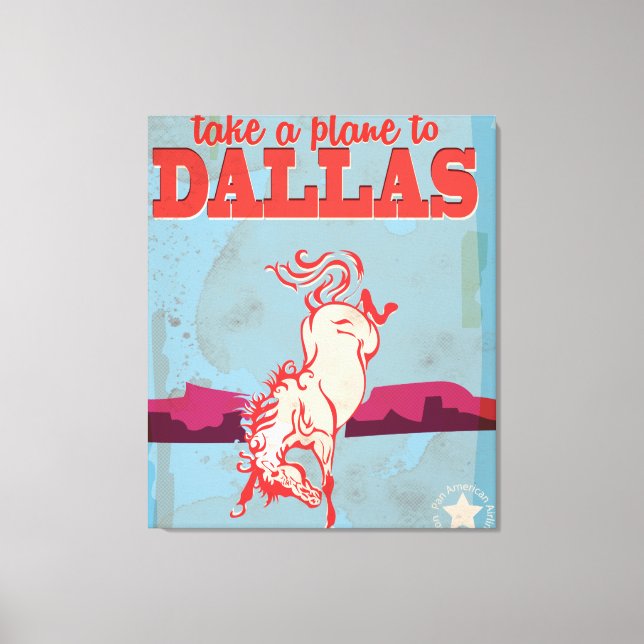 Toile Affiche de voyage vintage de Dallas (Recto)