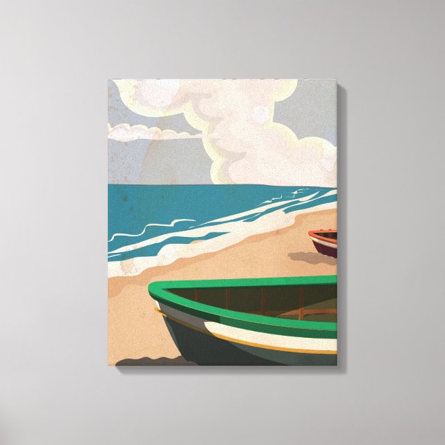Toile Affiche de voyage vintage de Redcar (Recto)