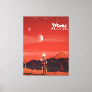 Toile Affiche de voyage vintage de science-fiction de Ma