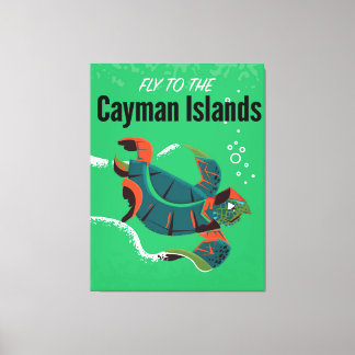 Toile Affiche de voyage vintage des îles Caïmans