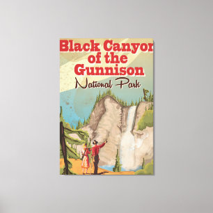 Toile Affiche de voyage vintage du Black Canyon of the G
