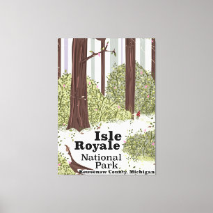 Toile Affiche de voyage vintage du parc national de l'Is