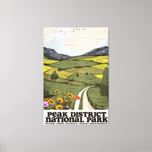 Toile Affiche de voyage vintage du parc national de Peak