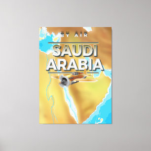 Toile Affiche de voyage vintage en Arabie Saoudite