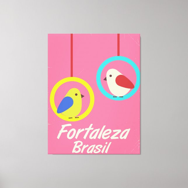 Toile Affiche de voyage vintage Fortaleza Brésil (Recto)