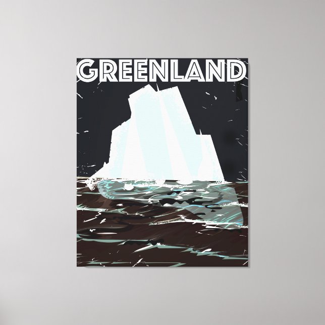 Toile Affiche de voyage vintage Groenland (Recto)