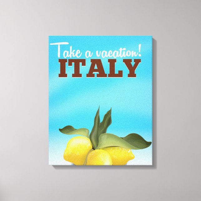 Toile Affiche de voyage vintage Italie (Recto)
