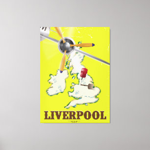 Toile Affiche de voyage vintage Liverpool