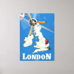 Toile Affiche de voyage vintage Londres