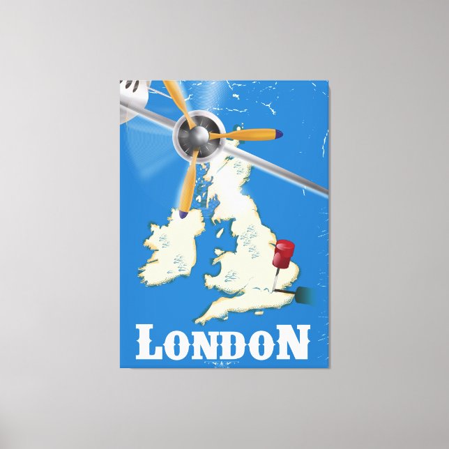 Toile Affiche de voyage vintage Londres (Recto)