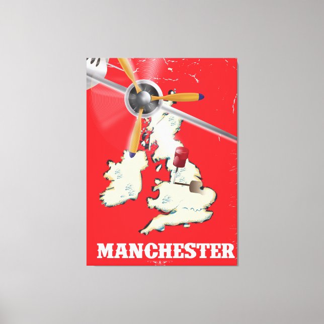 Toile Affiche de voyage vintage Manchester (Recto)