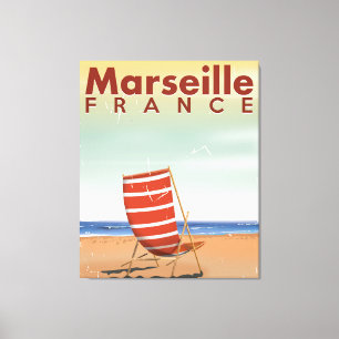 Toile Affiche de voyage vintage Marseille France