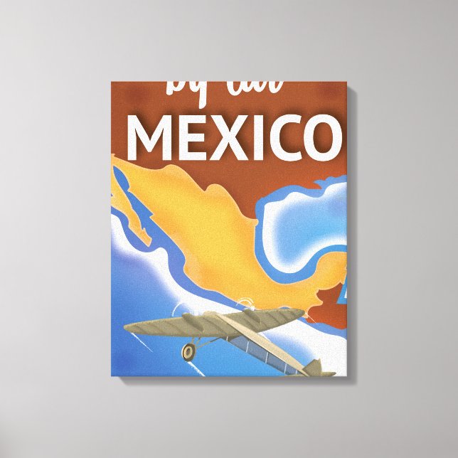 Toile Affiche de voyage vintage Mexique (Recto)