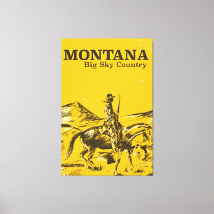 Toile Affiche de voyage vintage Montana Big sky Country