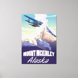 Toile Affiche de voyage vintage Mount McKinley