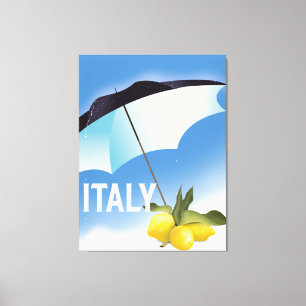 Toile Affiche de voyage vintage style citrons Italie