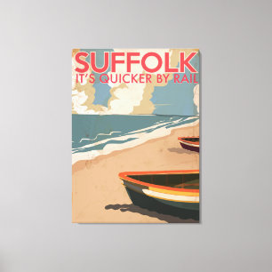 Toile Affiche de voyage vintage Suffolk Angleterre