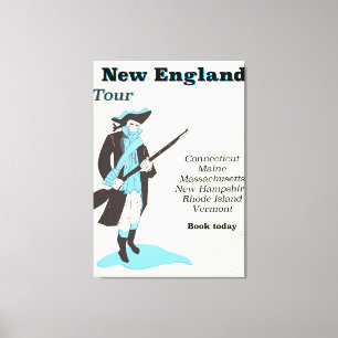 Toile Affiche de voyage vintage Tour de Nouvelle-Anglete