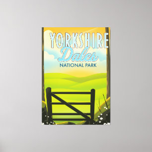 Toile Affiche de voyage vintage Yorkshire dales