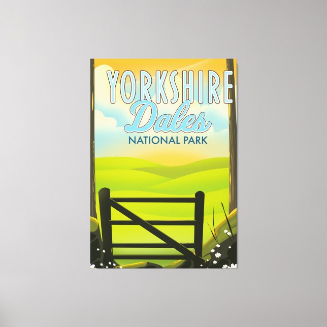 Toile Affiche de voyage vintage Yorkshire dales (Recto)