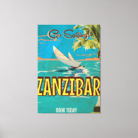 Affiche de voyage vintage Zanzibar