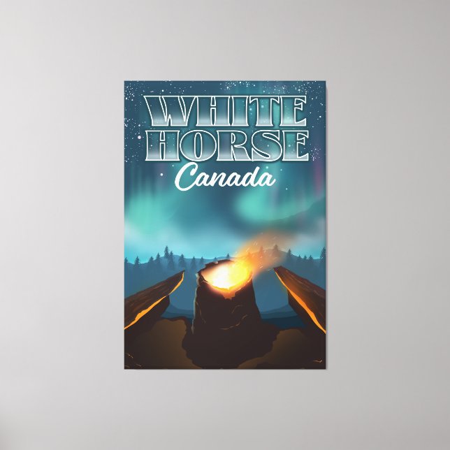 Toile Affiche de voyage White Horse Canada (Recto)