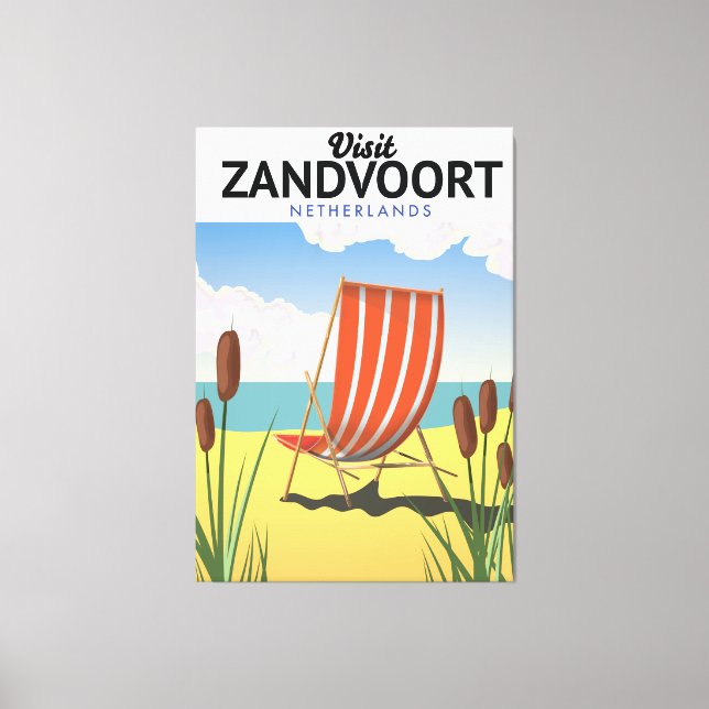 Toile Affiche de voyage Zandvoort Pays-Bas (Recto)