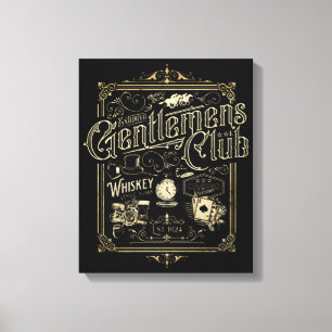 Toile Affiche du Club Rétro des Gentlemen