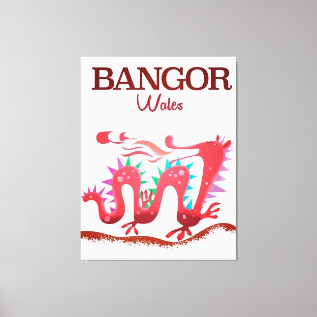 Toile Affiche du dragon de Bangor Wales (Recto)