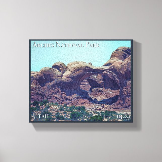Toile Affiche du parc national Arches (Recto)