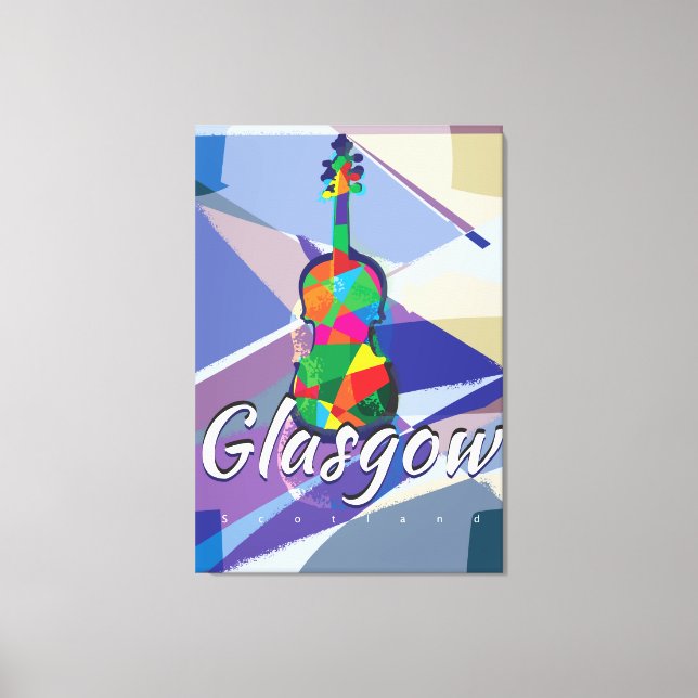 Toile Affiche du Vintage voyage de Glasgow (Recto)