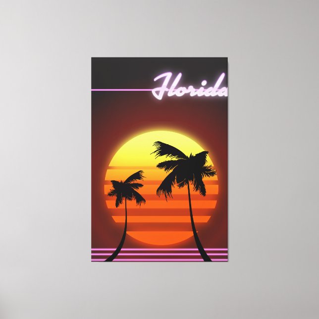Toile Affiche Florida Sunset 1984 (Recto)