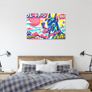 Toile Affiche géante de Grand Danois japonais