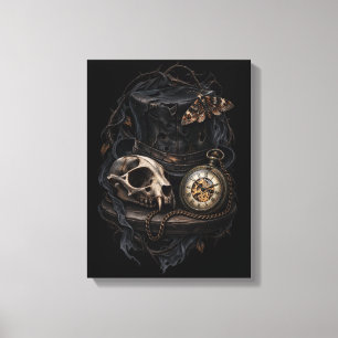 Toile Affiche gothique vintage montrant la décadence