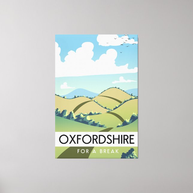 Toile Affiche Oxfordshire pour des vacances (Recto)