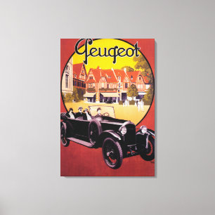 Toile Affiche promotionnelle d'automobile de Peugeot