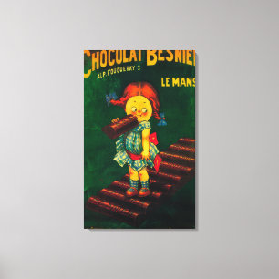Toile Affiche promotionnelle de chocolat de Besnier