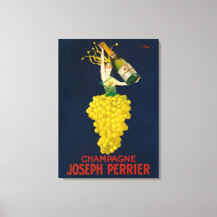 Toile Affiche promotionnelle de Joseph Perrier Champagne