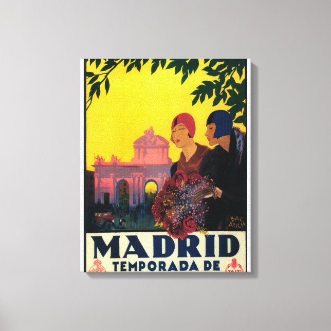 Toile Affiche promotionnelle de Madrid au printemps (Recto)