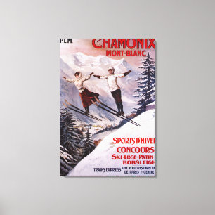Toile Affiche promotionnelle de ski