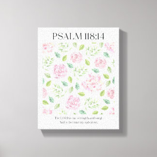 Toile Affiche PSAUME 118:1 - Le Seigneur est ma force 
