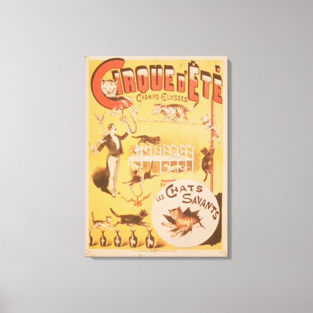 Toile Affiche publicitaire du Cirque d'Ete dans (Recto)