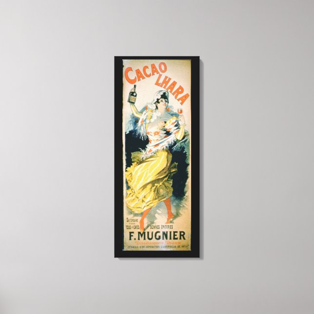 Toile Affiche publicitaire 'Lhara Creme de Cacao', Digon (Recto)