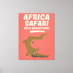 Toile Affiche Safari Crocodile Afrique !