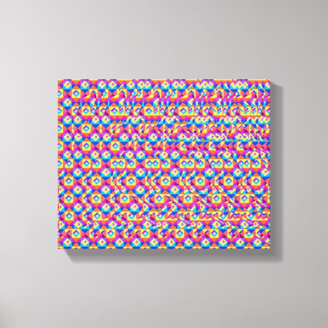 Toile Affiche stéréogramme Cœur et Mains 3D (Recto)