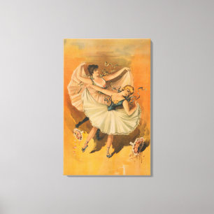 Toile Affiche théâtrale de deux ballerines