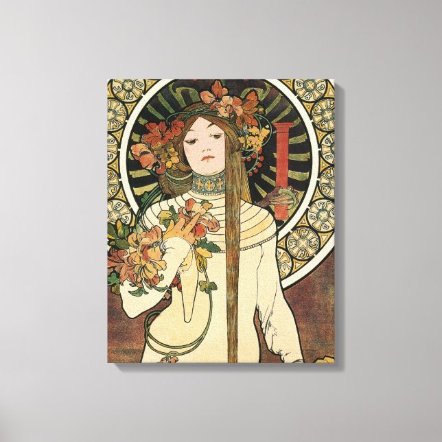 Toile Affiche vintage Alfonse Mucha Trappistine Nouveau (Recto)